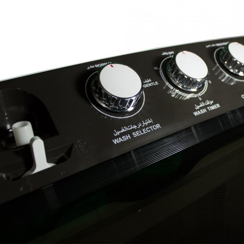 غسالة يونكس حوضين 18 كغ أبيض OMR180