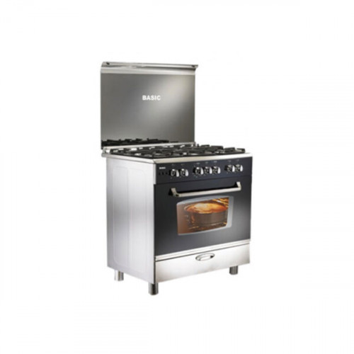 فرن بيسك استيل امان كامل 5شعلات (80*60)