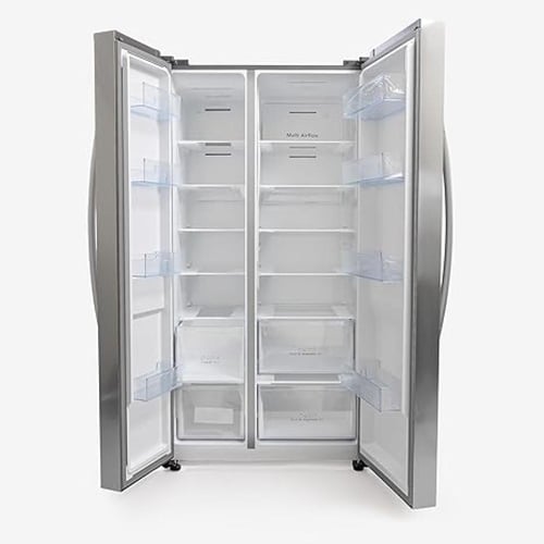 ثلاجة يوجين 637 لتر / 22.4 قدم ستيل SIDE BY SIDE د...