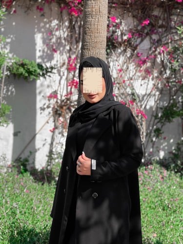 عبايه بليزر ساده نص كلوش