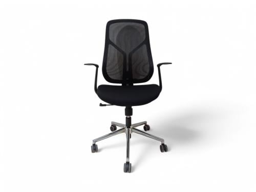 كرسي شبك ظهر قصير اسود