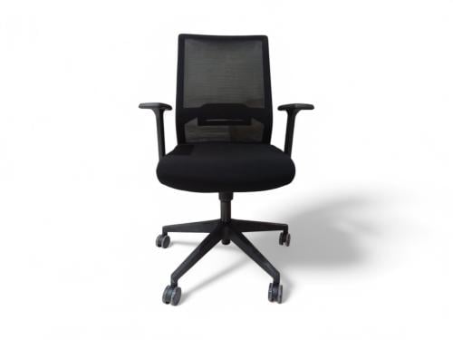 كرسي شبك ظهر قصير اسود