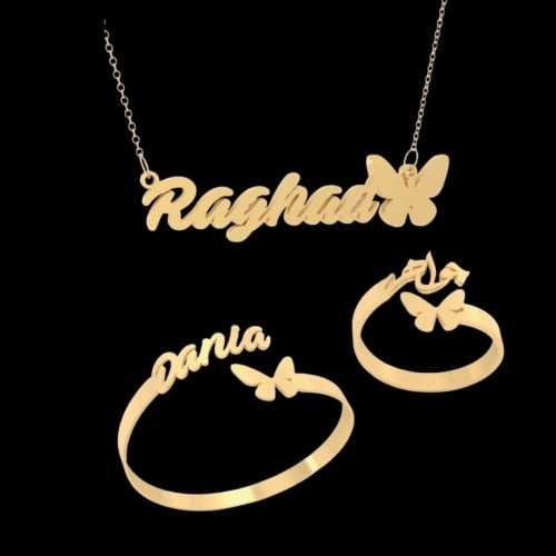 طقم بتصميم فراشة أنيق ومميز