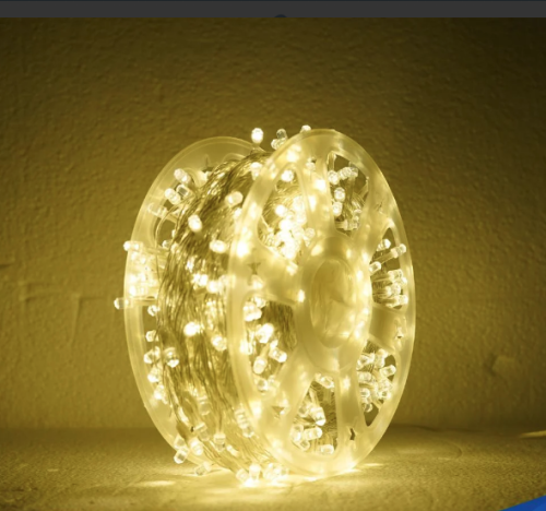 عقد اضاءة لون اصفر 100 متر 220 فولت