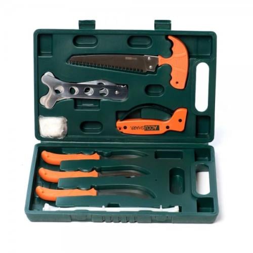 طقم سكاكين مع علبة بلاستيك اكوا شارب متعدد الاستخد...