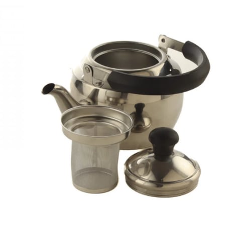 ابريق استيل مع شخال يد اسود 1.5 لتر