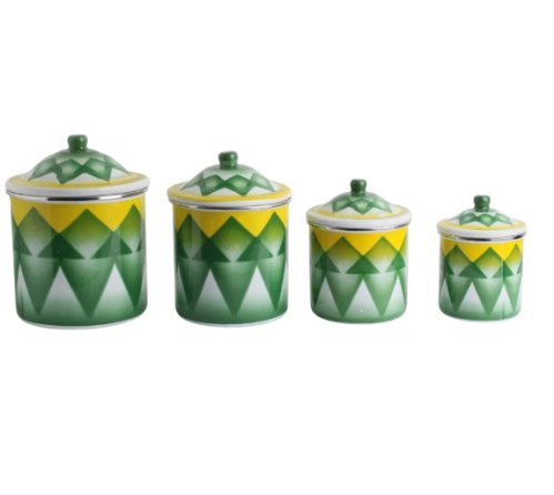 طقم علب بهارات غضار