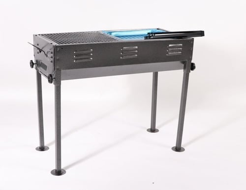 منقل شواء حديد أسود كبير – تصميم متين وعملي للشوي