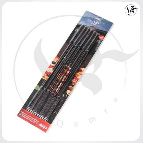 أسياخ شواء قمرا 8 حبات بمقابض خشبية – أدوات متينة...