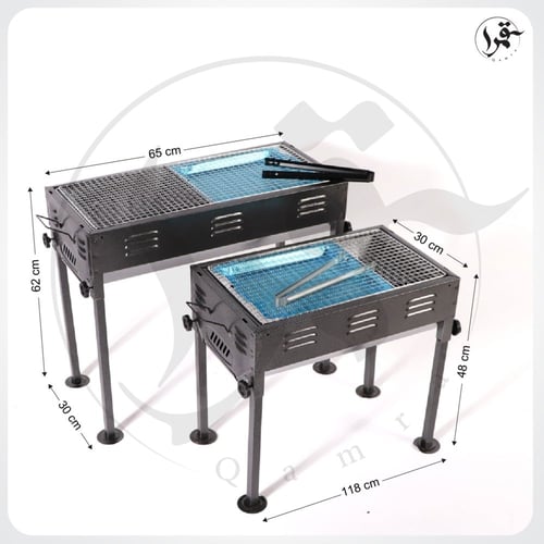 منقل شواء حديد أسود كبير – تصميم متين وعملي للشوي