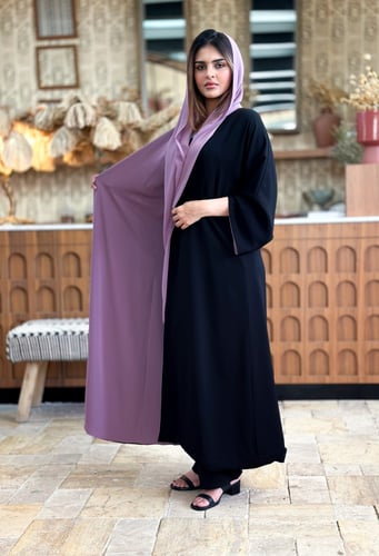 عبايه دبل فيس قماش كريب