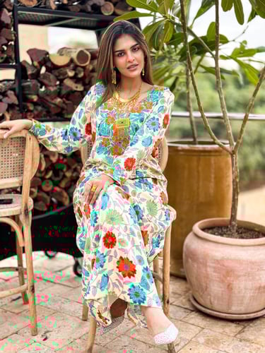 مخور حرير هندي مع طرحه