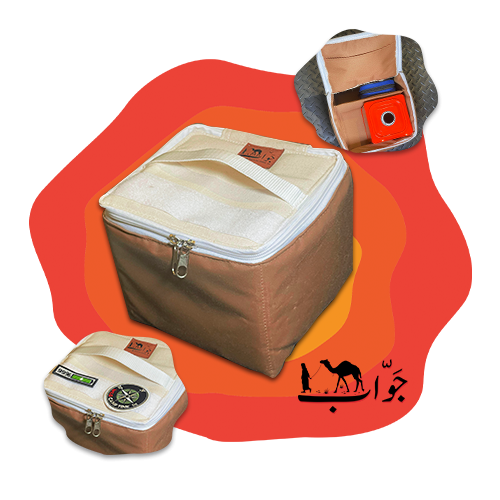 شنطة من الجلد التايلندي والقماش التنزاني