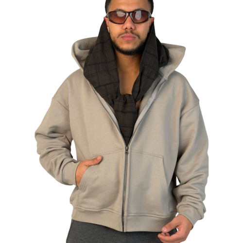 Zip Hoodie w/ Scarf