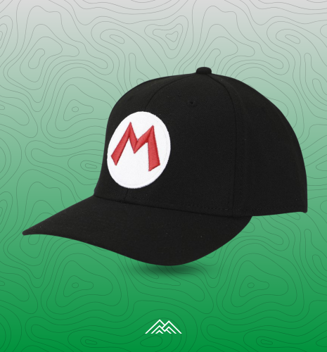 قبعة سناب باك بتصميم شعار سوبر ماريو مطرز