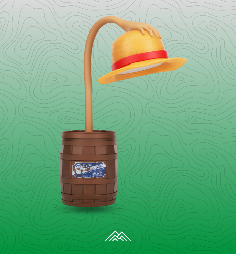 مصباح مكتب بذراع متحرك على شكل قبعة لوفي