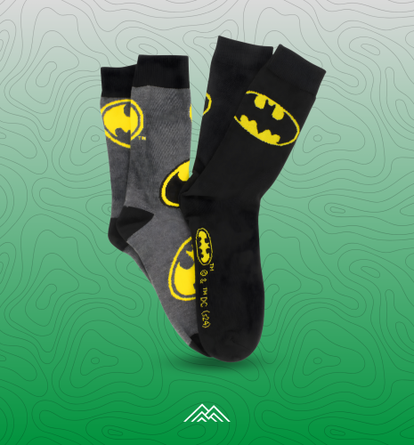 جوارب بطول الكاحل لبدلة و شعار باتمان (زوجين)