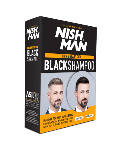 نيشمان شامبو للعناية بالشعر واللحية باللون الأسود...