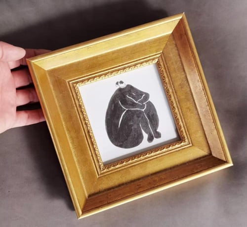 طقم ٦ لوح خشبية باللون الذهبي