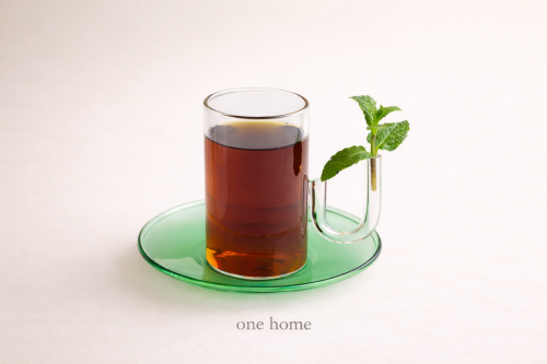 ٦ اطقم بيالات حاملة نعناع او حبق مع سكرية