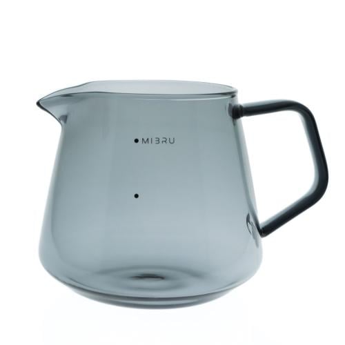 Glass serving pitcher, transparent black color, 60...