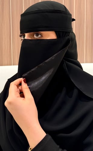 نقاب حرير عادي الطول 9 انش