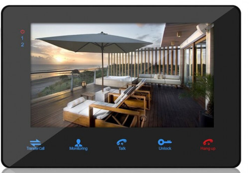شاشة انتركوم نص لمس 7 انش اسود ماركة DKK