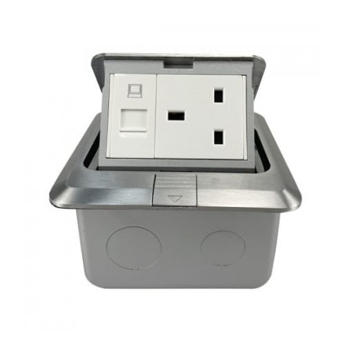 مقبس ارضي مع مأخذ شبكة