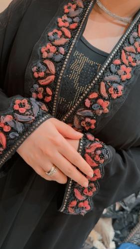 Luxury flower abaya