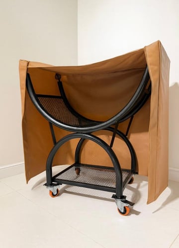 حامل حطب وسط + غطاء حماية