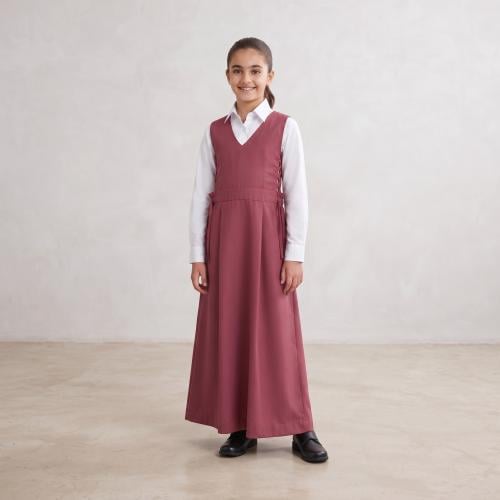 مريول مدرسي خليجي وردي ابتدائي