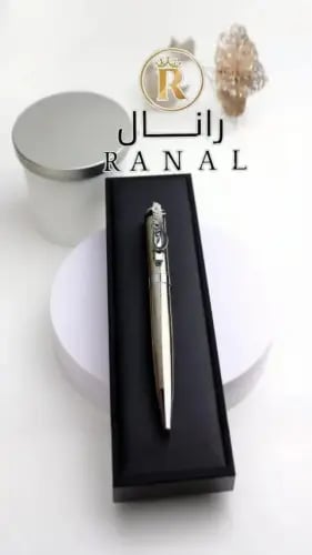 قلم لون فضي بالاسم حسب الطلب