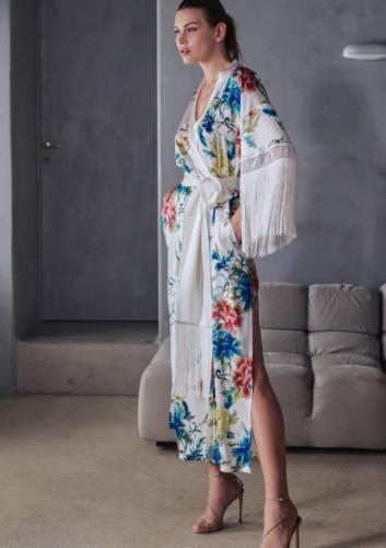 Marjolaine - Long printed robe