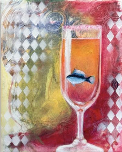 Whimsical sips and Fins #Sold