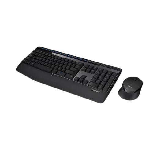 logitech mk 345 طقم لوحة مفاتيح وماوس لا سلكي - اسود N26985471A