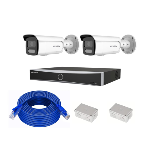 Package of 2 Hikvision 8 Megapixel IP outdoor came...