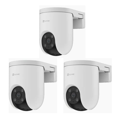 Package of 3 outdoor Wi Fi surveillance cameras fr...