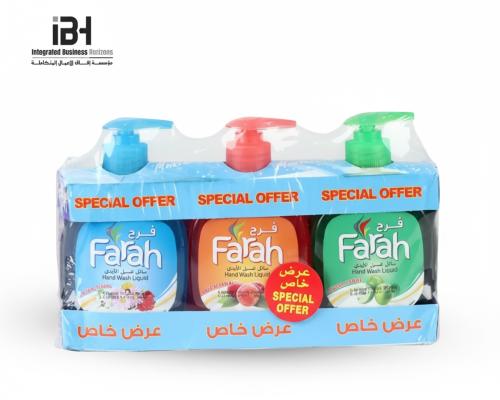 Hand washing liquid from Farah, 3 bottles × 270 ml...