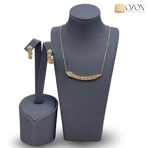 طقم سلسال وحلق زركون