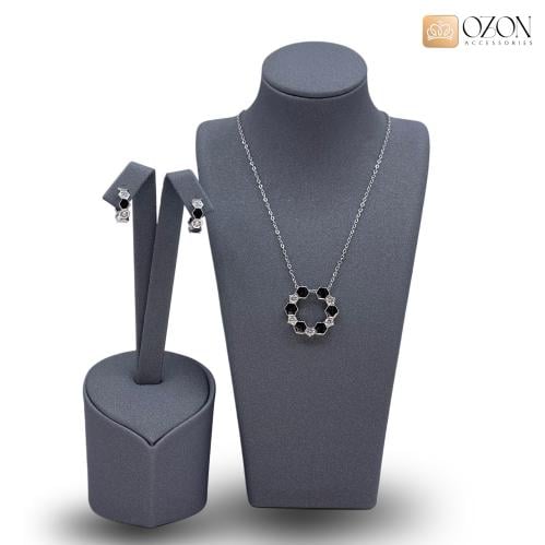 طقم سلسال وحلق زركون