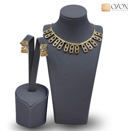 طقم سلسال وحلق زركون