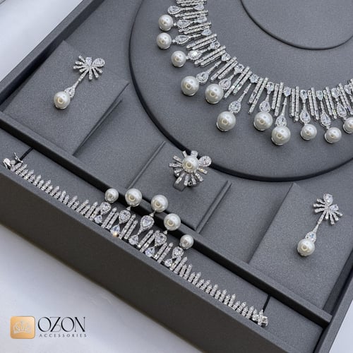 طقم زركون لولو فاخر من أوزون