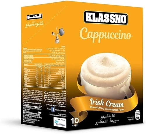 KLASSNO CAPPUCCINO IRISH CREAM 10pcx20gm