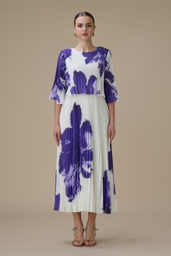 فستان طويل بليسيه مورد