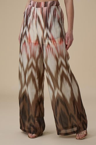 طقم جمبسوت واسع شيفون بنقشة متدرجة