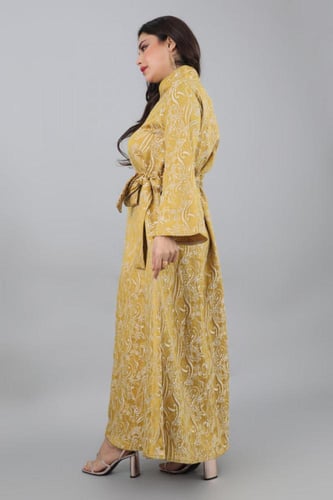 جلابيه جاكار مطرزه كموني