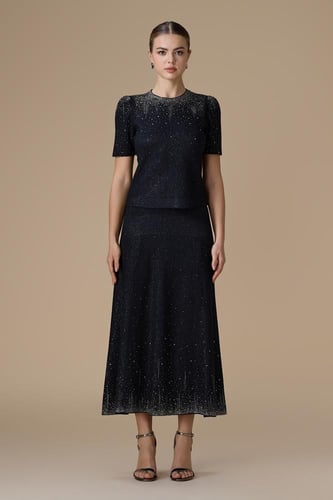 طقم أسود ميدي جيرسيه