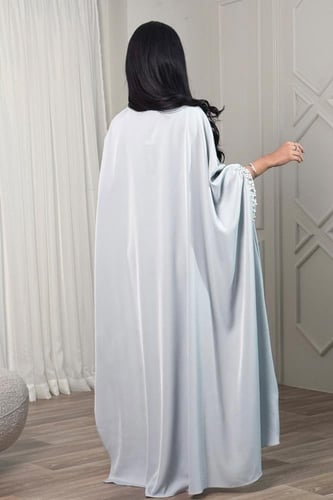 فستان كيب قطعتين لون أزرق فاتح