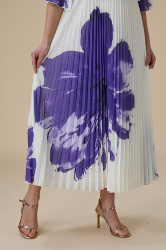 فستان طويل بليسيه مورد