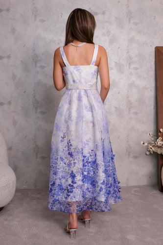 فستان ماكسي اورجنزا مزين بورد